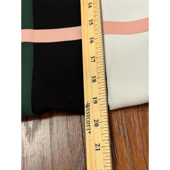 Cop.Copine Paris Ogawa Dress M Green Black Red block Modern Shift 3/4 Sleeve - Picture 10 of 10